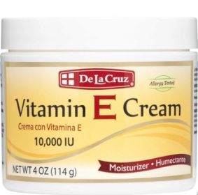 De La Cruz Vitamin E Cream 10,000 IUs, Face and Skin Moisturizer 4 oz Jar De La Cruz Vitamin E Cream 10,000 IUs, Face and Skin Moisturizer 4 oz Jar